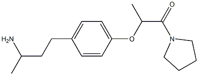 2-[4-(3-aminobutyl)phenoxy]-1-(pyrrolidin-1-yl)propan-1-one Struktur