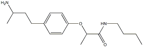 2-[4-(3-aminobutyl)phenoxy]-N-butylpropanamide Struktur