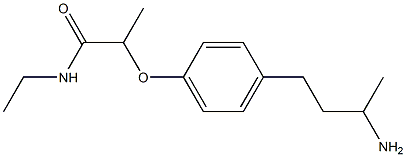 2-[4-(3-aminobutyl)phenoxy]-N-ethylpropanamide Struktur