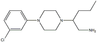 2-[4-(3-chlorophenyl)piperazin-1-yl]pentan-1-amine Struktur