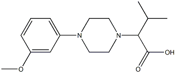 2-[4-(3-methoxyphenyl)piperazin-1-yl]-3-methylbutanoic acid Struktur