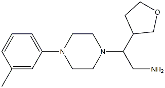 2-[4-(3-methylphenyl)piperazin-1-yl]-2-(oxolan-3-yl)ethan-1-amine Struktur