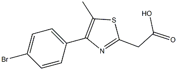 2-[4-(4-bromophenyl)-5-methyl-1,3-thiazol-2-yl]acetic acid Struktur