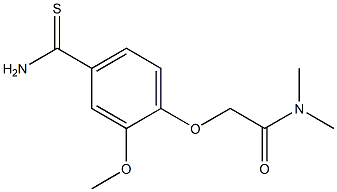 2-[4-(aminocarbonothioyl)-2-methoxyphenoxy]-N,N-dimethylacetamide Struktur