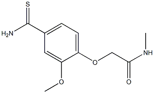 2-[4-(aminocarbonothioyl)-2-methoxyphenoxy]-N-methylacetamide Struktur