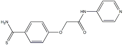 2-[4-(aminocarbonothioyl)phenoxy]-N-pyridin-4-ylacetamide Struktur