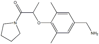 2-[4-(aminomethyl)-2,6-dimethylphenoxy]-1-(pyrrolidin-1-yl)propan-1-one Struktur