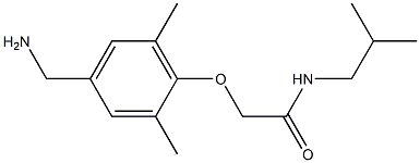 2-[4-(aminomethyl)-2,6-dimethylphenoxy]-N-(2-methylpropyl)acetamide Struktur