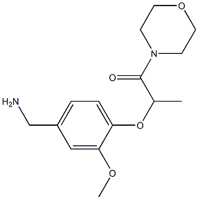 2-[4-(aminomethyl)-2-methoxyphenoxy]-1-(morpholin-4-yl)propan-1-one Struktur