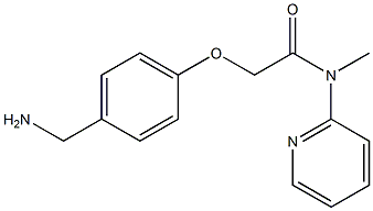 2-[4-(aminomethyl)phenoxy]-N-methyl-N-(pyridin-2-yl)acetamide Struktur