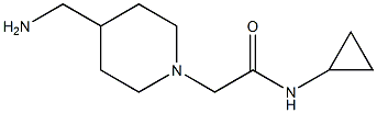 2-[4-(aminomethyl)piperidin-1-yl]-N-cyclopropylacetamide Struktur