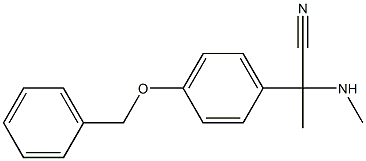 2-[4-(benzyloxy)phenyl]-2-(methylamino)propanenitrile Struktur