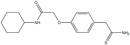 2-[4-(carbamothioylmethyl)phenoxy]-N-cyclohexylacetamide Struktur