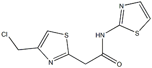 2-[4-(chloromethyl)-1,3-thiazol-2-yl]-N-1,3-thiazol-2-ylacetamide Struktur