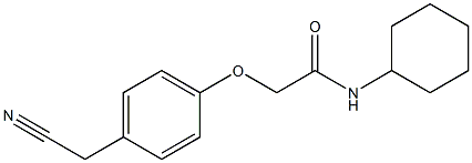 2-[4-(cyanomethyl)phenoxy]-N-cyclohexylacetamide Struktur