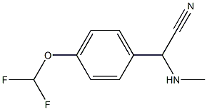 2-[4-(difluoromethoxy)phenyl]-2-(methylamino)acetonitrile Struktur