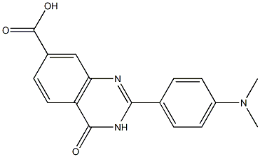 2-[4-(dimethylamino)phenyl]-4-oxo-3,4-dihydroquinazoline-7-carboxylic acid Struktur