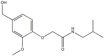 2-[4-(hydroxymethyl)-2-methoxyphenoxy]-N-(2-methylpropyl)acetamide Struktur