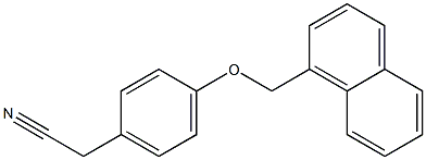 2-[4-(naphthalen-1-ylmethoxy)phenyl]acetonitrile Struktur