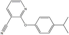 2-[4-(propan-2-yl)phenoxy]pyridine-3-carbonitrile Struktur