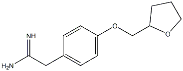 2-[4-(tetrahydrofuran-2-ylmethoxy)phenyl]ethanimidamide Struktur