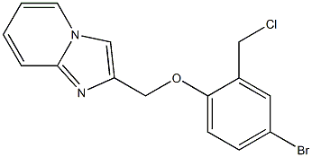 2-[4-bromo-2-(chloromethyl)phenoxymethyl]imidazo[1,2-a]pyridine Struktur