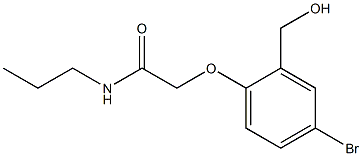 2-[4-bromo-2-(hydroxymethyl)phenoxy]-N-propylacetamide Struktur