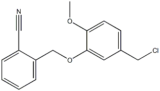 2-[5-(chloromethyl)-2-methoxyphenoxymethyl]benzonitrile Struktur