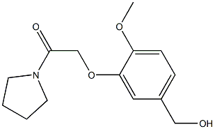 2-[5-(hydroxymethyl)-2-methoxyphenoxy]-1-(pyrrolidin-1-yl)ethan-1-one Struktur