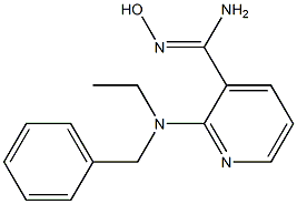 2-[benzyl(ethyl)amino]-N'-hydroxypyridine-3-carboximidamide Struktur