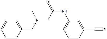 2-[benzyl(methyl)amino]-N-(3-cyanophenyl)acetamide Struktur