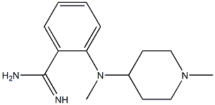 2-[methyl(1-methylpiperidin-4-yl)amino]benzene-1-carboximidamide Struktur