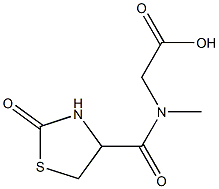 2-[N-methyl(2-oxo-1,3-thiazolidin-4-yl)formamido]acetic acid Struktur