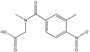 2-[N-methyl(3-methyl-4-nitrophenyl)formamido]acetic acid Struktur