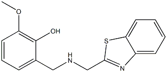 2-{[(1,3-benzothiazol-2-ylmethyl)amino]methyl}-6-methoxyphenol Struktur