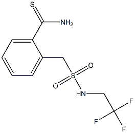 2-{[(2,2,2-trifluoroethyl)sulfamoyl]methyl}benzene-1-carbothioamide Struktur