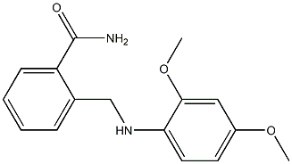 2-{[(2,4-dimethoxyphenyl)amino]methyl}benzamide Struktur