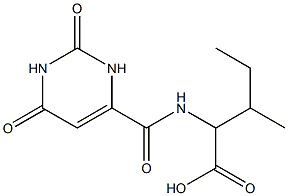 2-{[(2,6-dioxo-1,2,3,6-tetrahydropyrimidin-4-yl)carbonyl]amino}-3-methylpentanoic acid Struktur