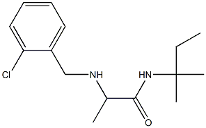 2-{[(2-chlorophenyl)methyl]amino}-N-(2-methylbutan-2-yl)propanamide Struktur