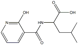 2-{[(2-hydroxypyridin-3-yl)carbonyl]amino}-4-methylpentanoic acid Struktur