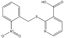 2-{[(2-nitrophenyl)methyl]sulfanyl}pyridine-3-carboxylic acid Struktur