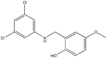 2-{[(3,5-dichlorophenyl)amino]methyl}-4-methoxyphenol Struktur