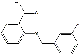 2-{[(3-chlorophenyl)methyl]sulfanyl}benzoic acid Struktur