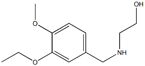 2-{[(3-ethoxy-4-methoxyphenyl)methyl]amino}ethan-1-ol Struktur