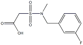 2-{[(3-fluorophenyl)methyl](methyl)sulfamoyl}acetic acid Struktur