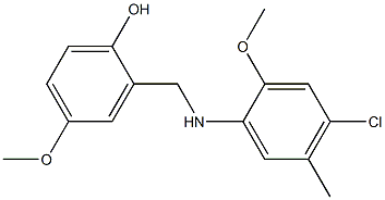 2-{[(4-chloro-2-methoxy-5-methylphenyl)amino]methyl}-4-methoxyphenol Struktur