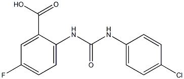 2-{[(4-chlorophenyl)carbamoyl]amino}-5-fluorobenzoic acid Struktur