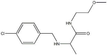 2-{[(4-chlorophenyl)methyl]amino}-N-(2-methoxyethyl)propanamide Struktur