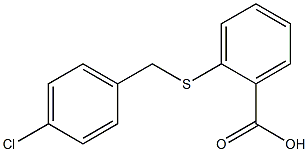 2-{[(4-chlorophenyl)methyl]sulfanyl}benzoic acid Struktur