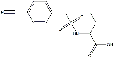 2-{[(4-cyanophenyl)methane]sulfonamido}-3-methylbutanoic acid Struktur